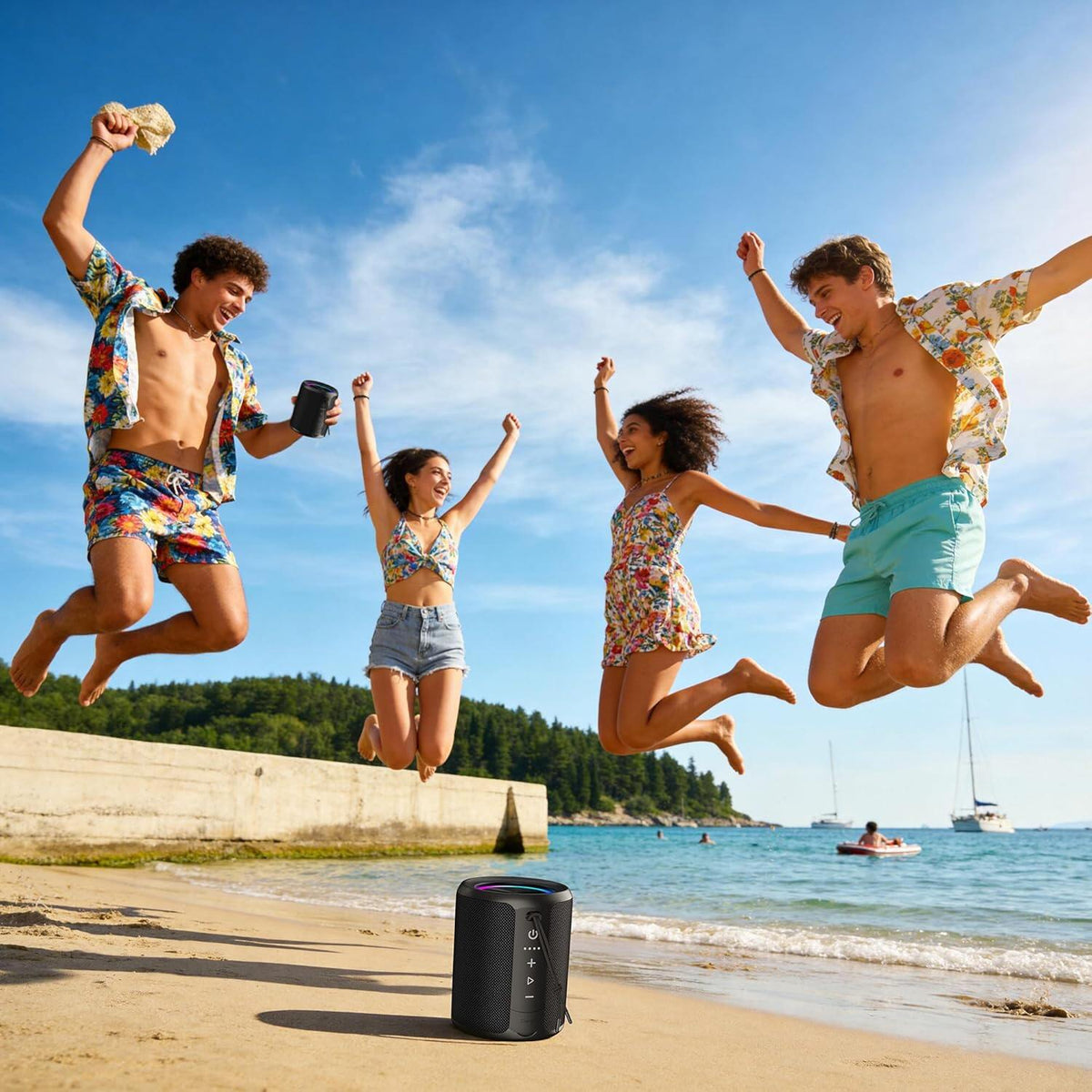Portable Bluetooth Speaker, IPX7 Waterproof Wireless Speaker