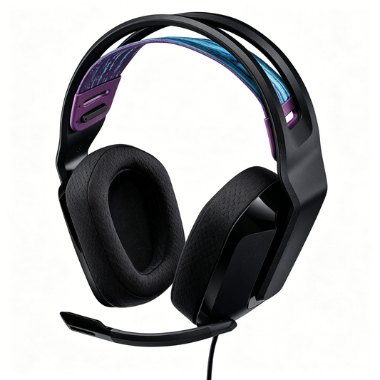 Wired Gaming Headset, with Flip to Mute Microphone