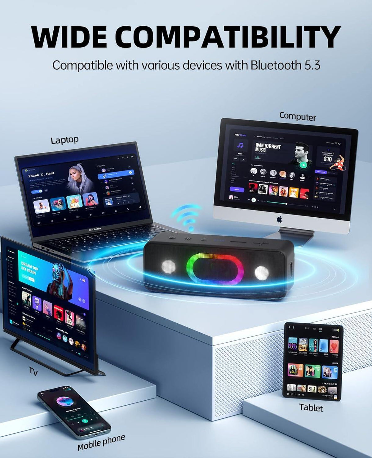 Bluetooth Speaker, Wireless Portable Outdoor Speakers