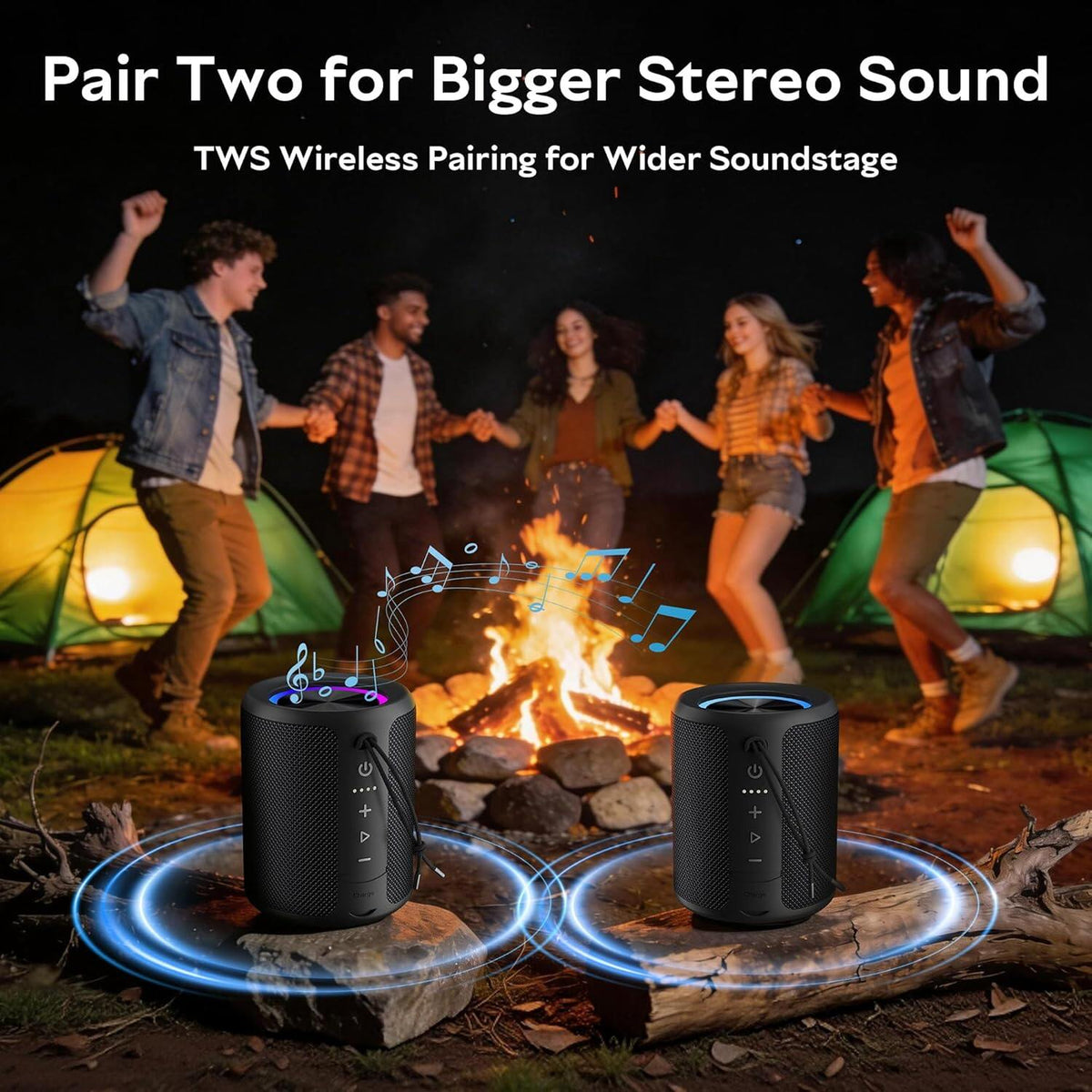 Portable Bluetooth Speaker, IPX7 Waterproof Wireless Speaker