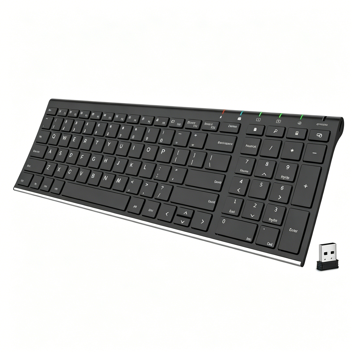 USB Wireless Keyboard Stainless Steel Ultra Slim Keyboard