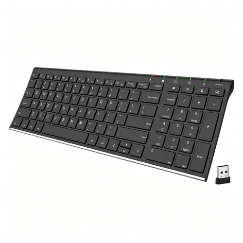 USB Wireless Keyboard Stainless Steel Ultra Slim Keyboard