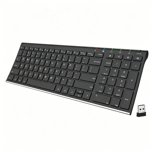 USB Wireless Keyboard Stainless Steel Ultra Slim Keyboard