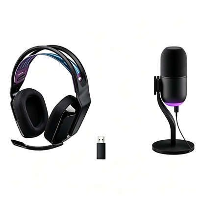 Wired Gaming Headset, with Flip to Mute Microphone