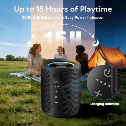 Portable Bluetooth Speaker, IPX7 Waterproof Wireless Speaker