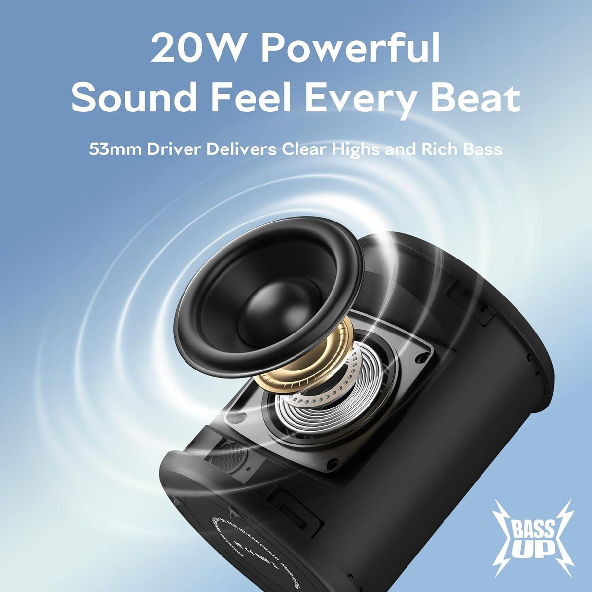 Portable Bluetooth Speaker, IPX7 Waterproof Wireless Speaker